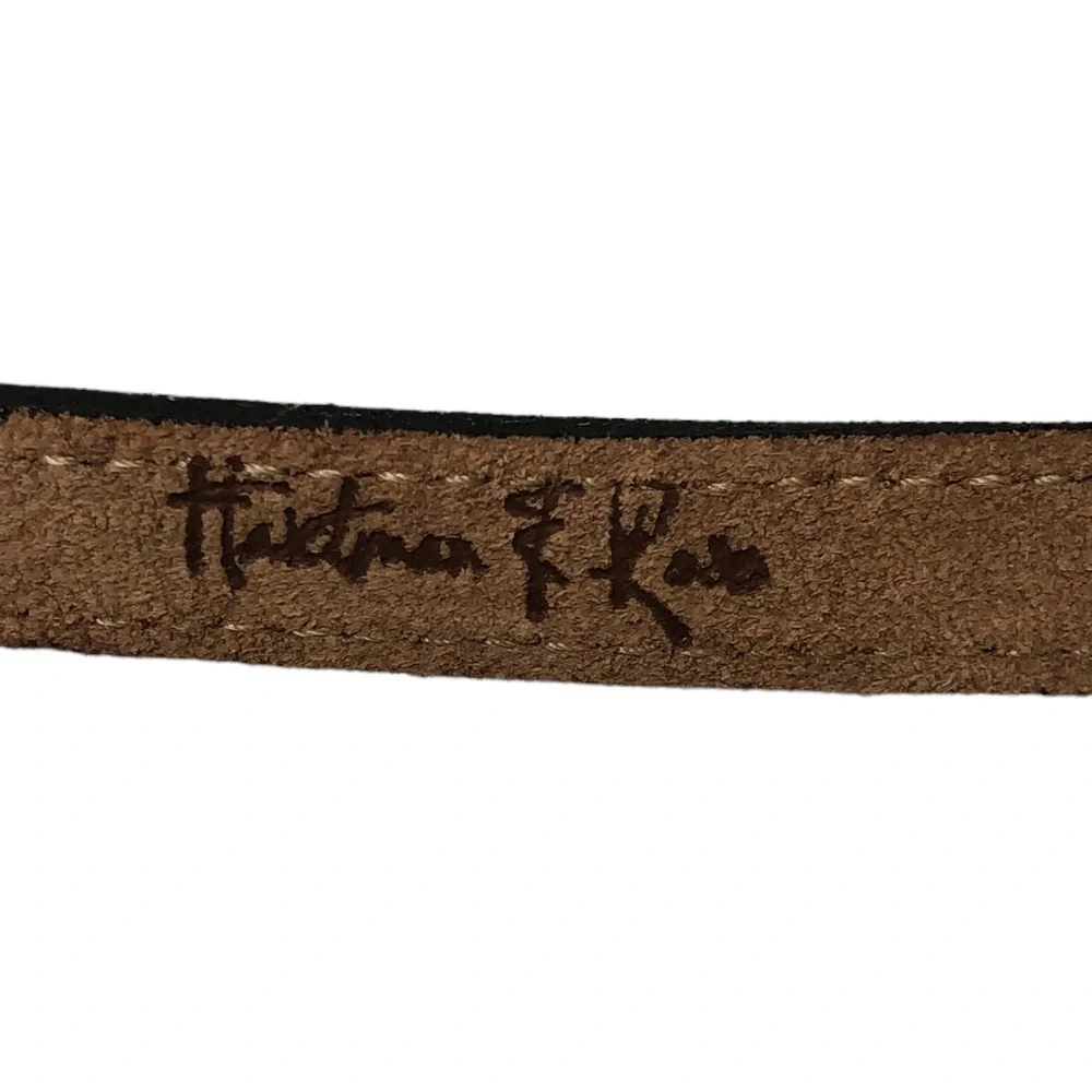 Hartman & Rose Leather luxury Dog Collar Park Avenue Collection Size Small NWT